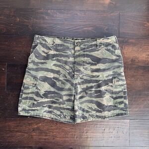 Tru Spec Shorts Mens XLarge Green Tiger Stripe Camo Military Tactical Cargo VTG